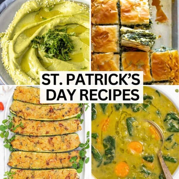 Easy St. Patrick's Day Recipes with appetizers and mains.