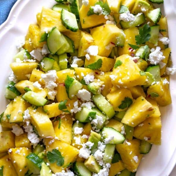 Pineapple cucumber salad.