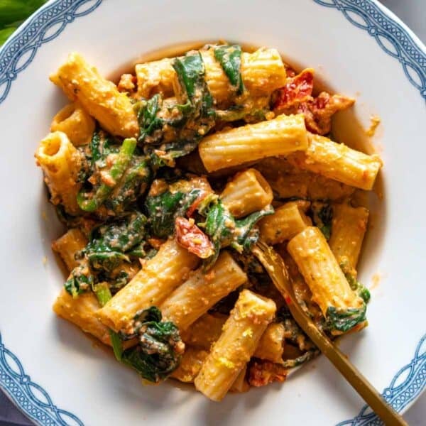 Sun dried tomato pasta.