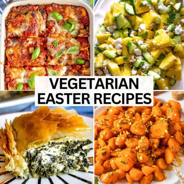 Vegetarian Easter Dinners with appetizers and mains.