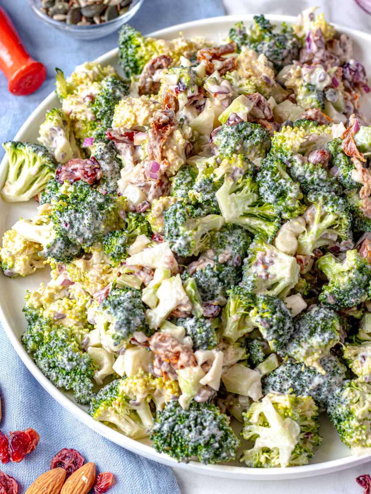 Healthy broccoli salad recipe.