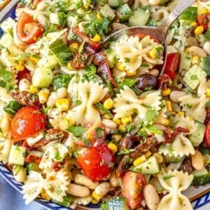 Vegan pasta salad.