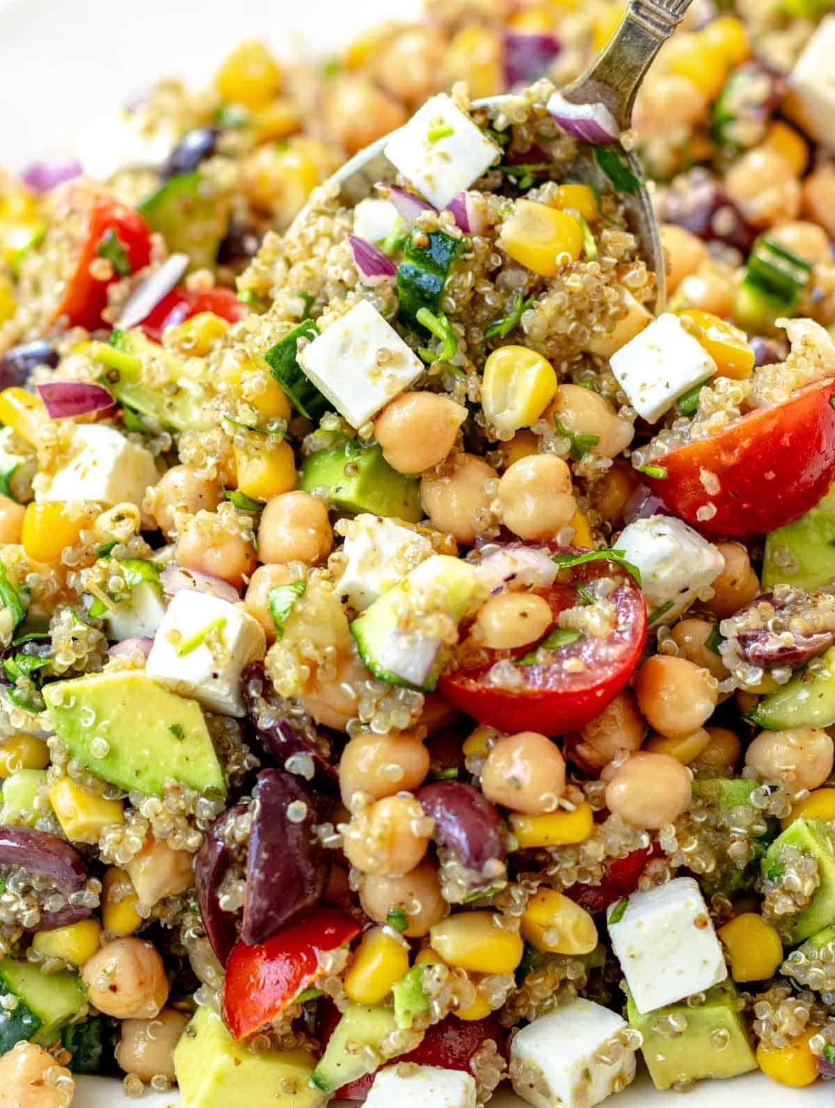 Chickpea quinoa salad.
