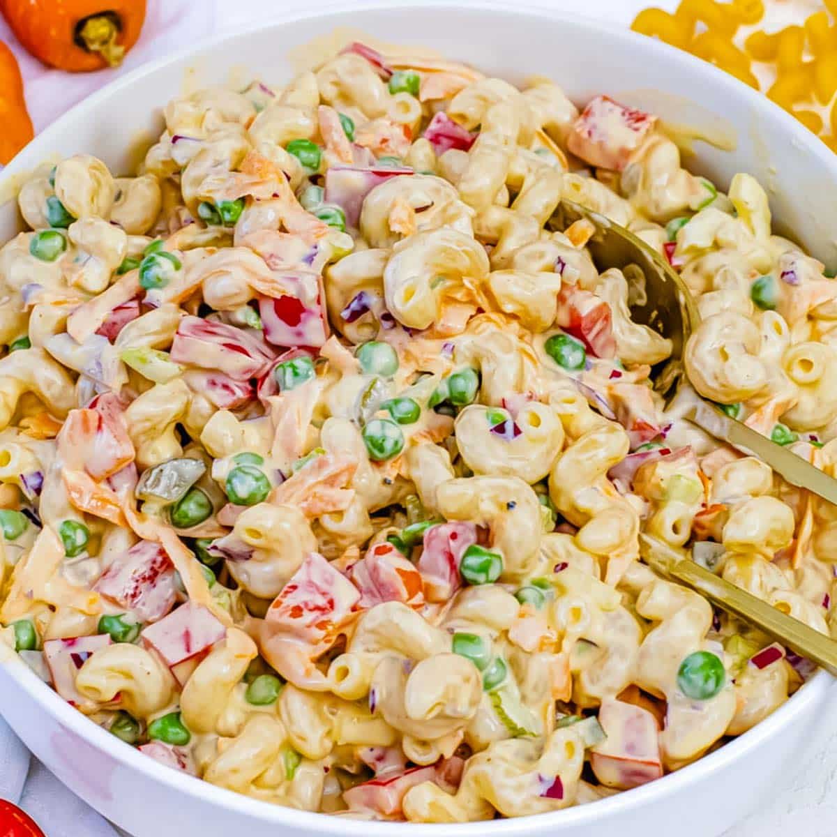 Macaroni salad recipe.