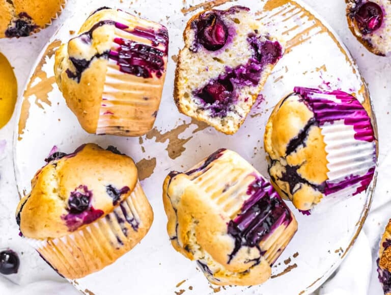 Vegan blueberry muffins.