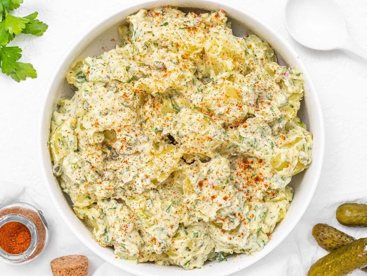 Dairy-free potato salad.