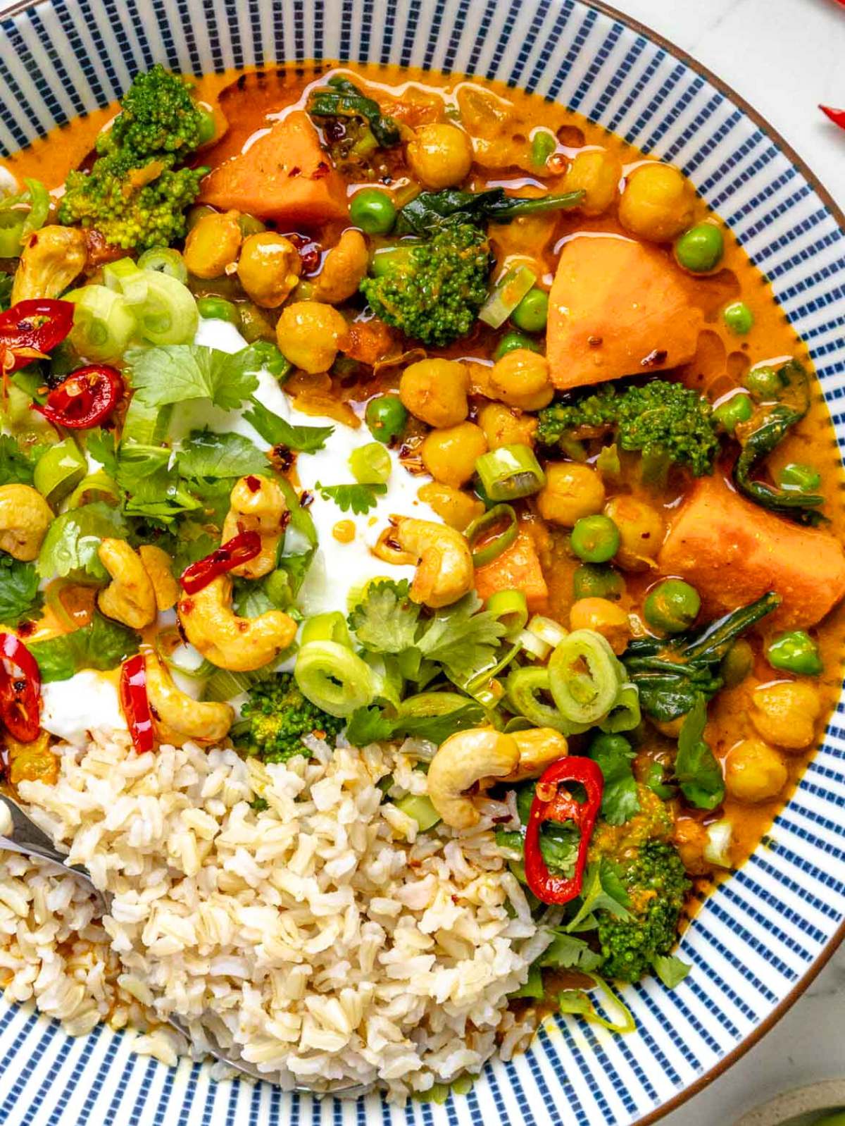 Vegetable curry.
