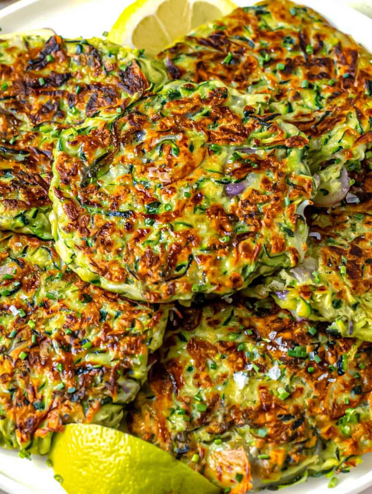 Zucchini fritter recipe.