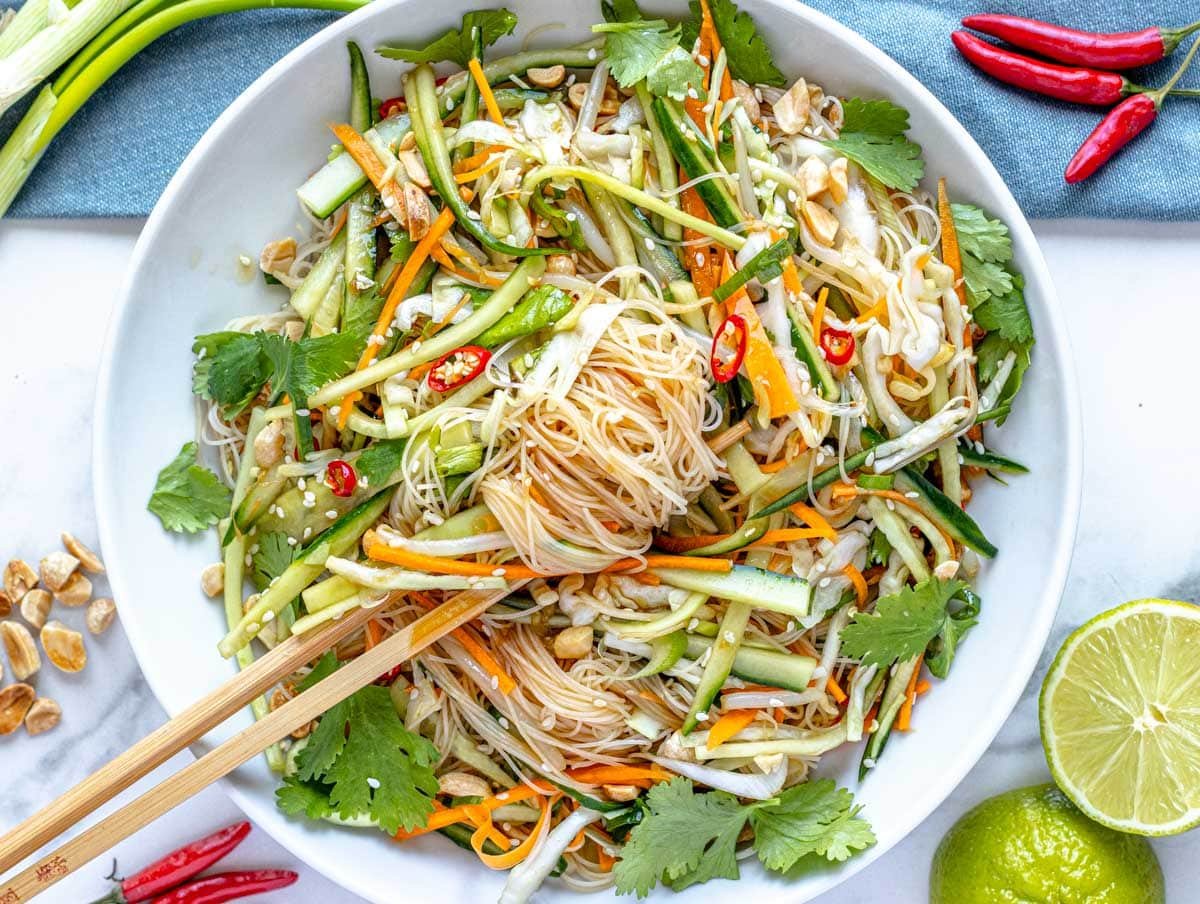 Asian noodle salad.