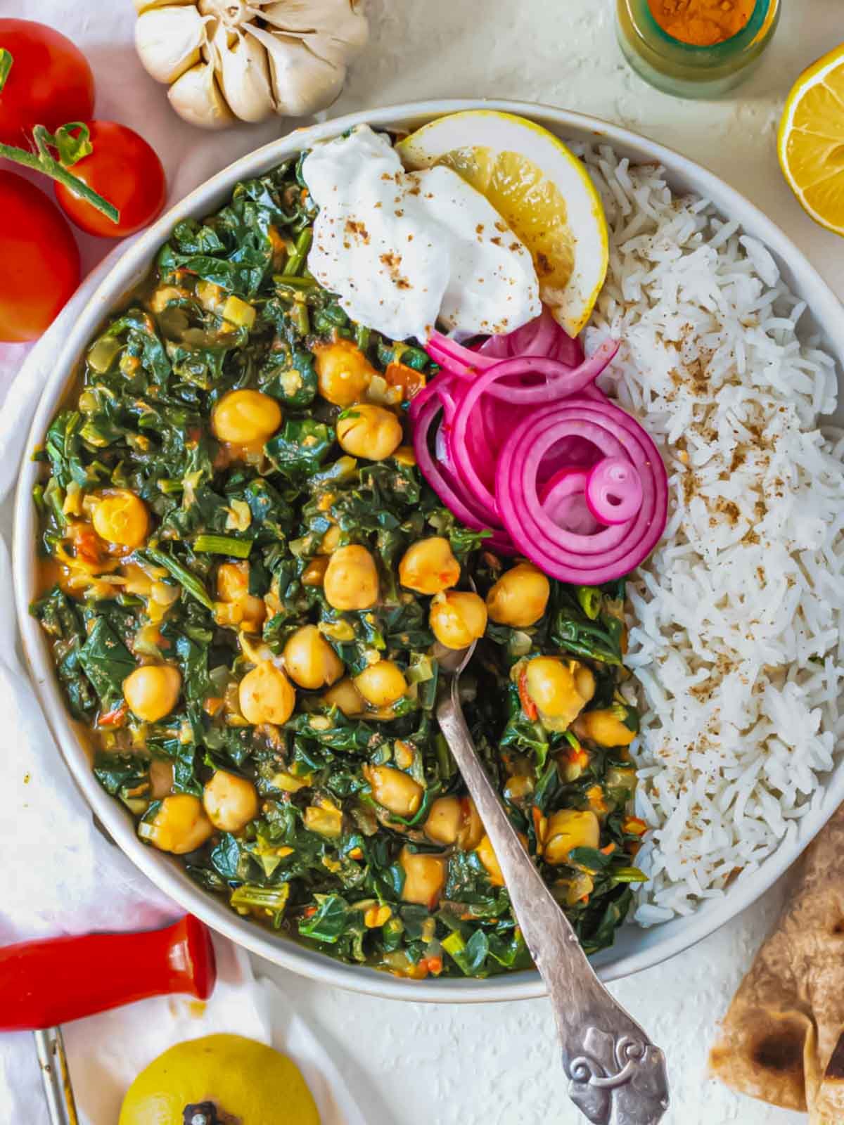Chana saag.