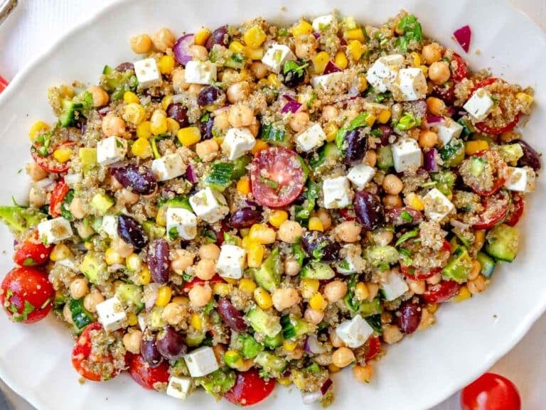 Chickpea quinoa salad.