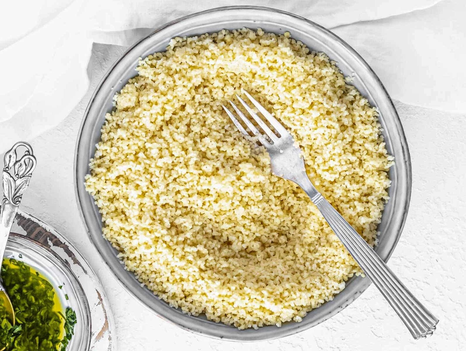 Couscous after soaking.