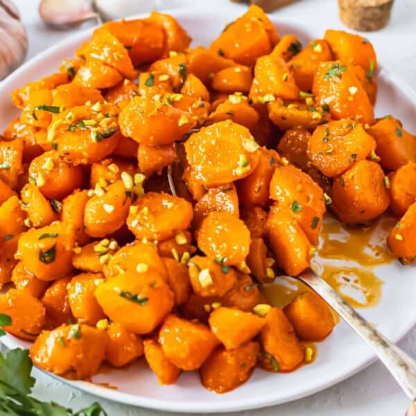 Cooked carrot salad.