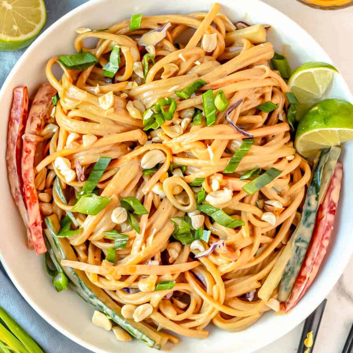 Peanut noodles recipe.