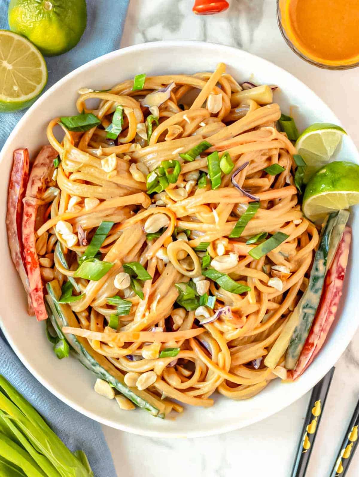 Peanut noodles.
