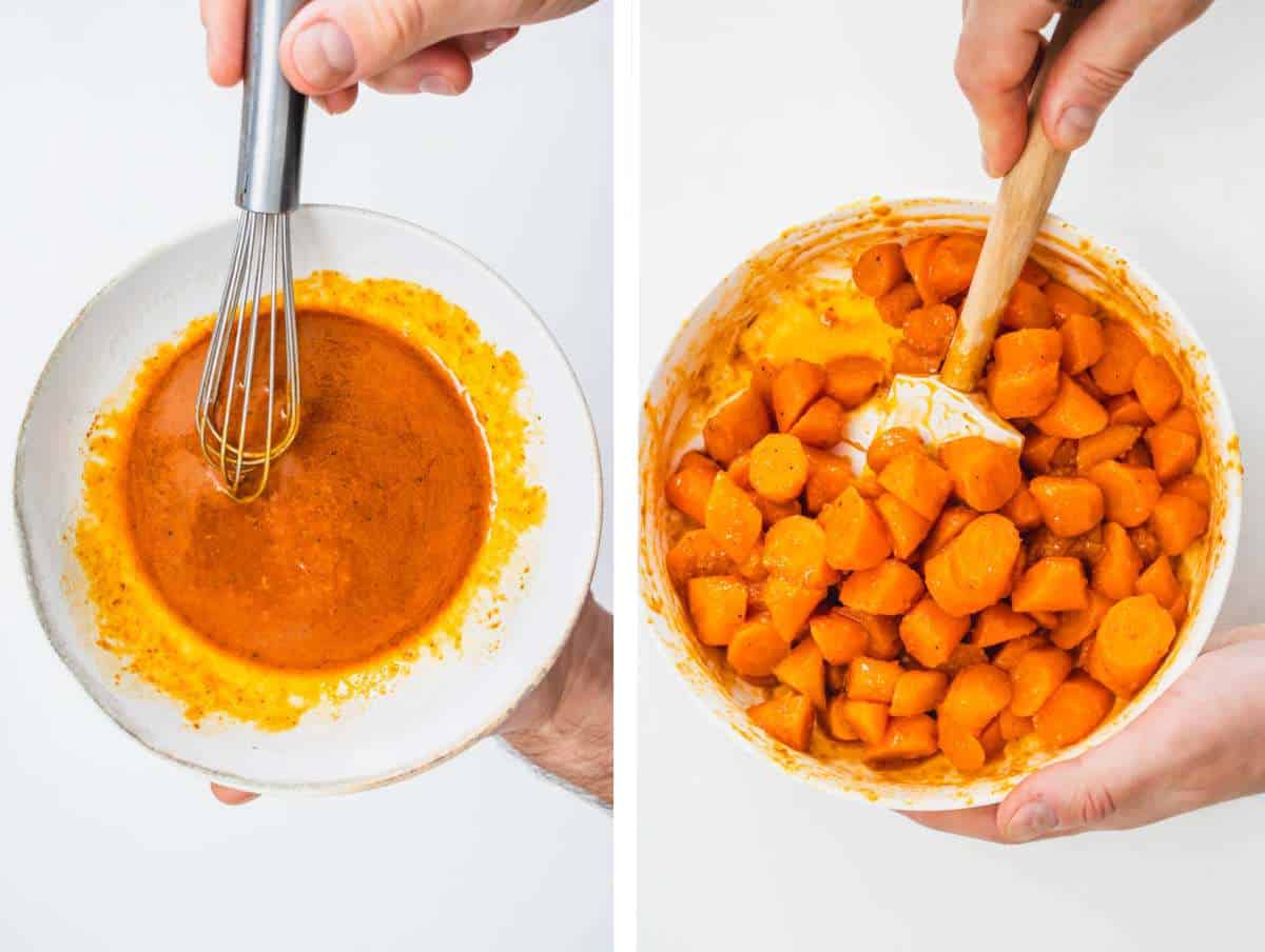 STEP 2 for moroccan carrot salad.