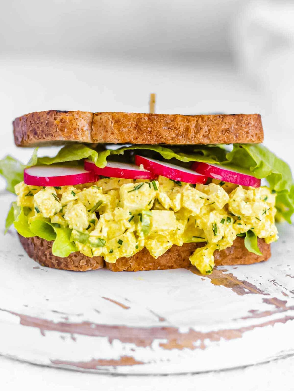 Tofu egg salad sandwich.