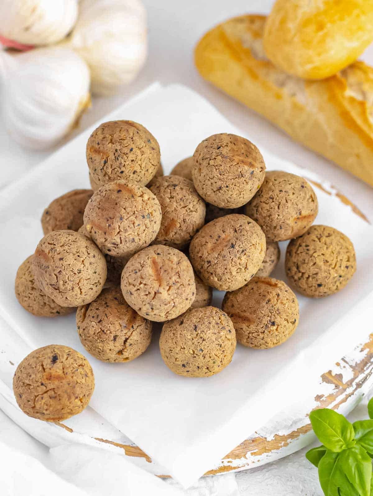Tofu meatballs recipe.