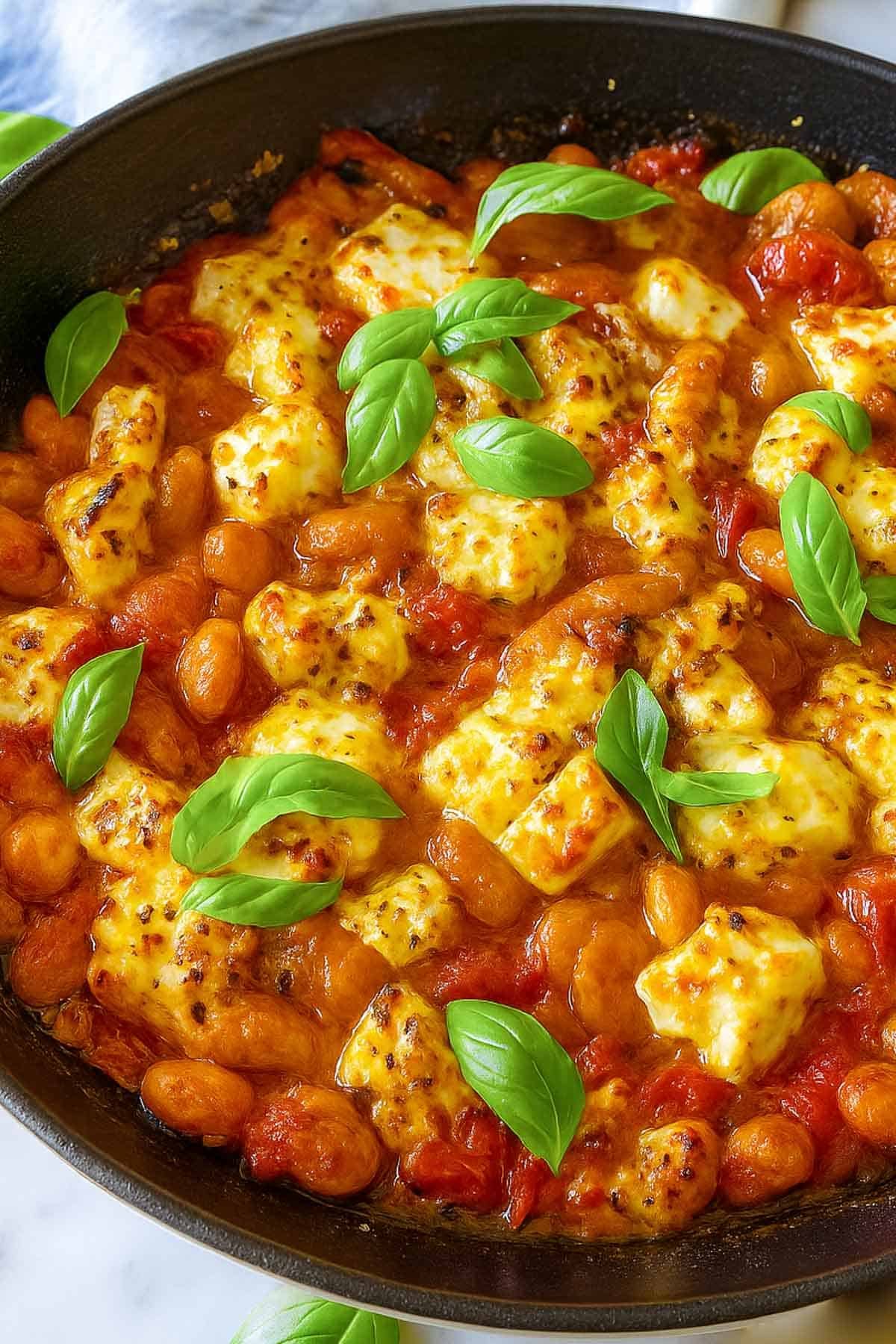 Creamy butter beans recipe with feta.