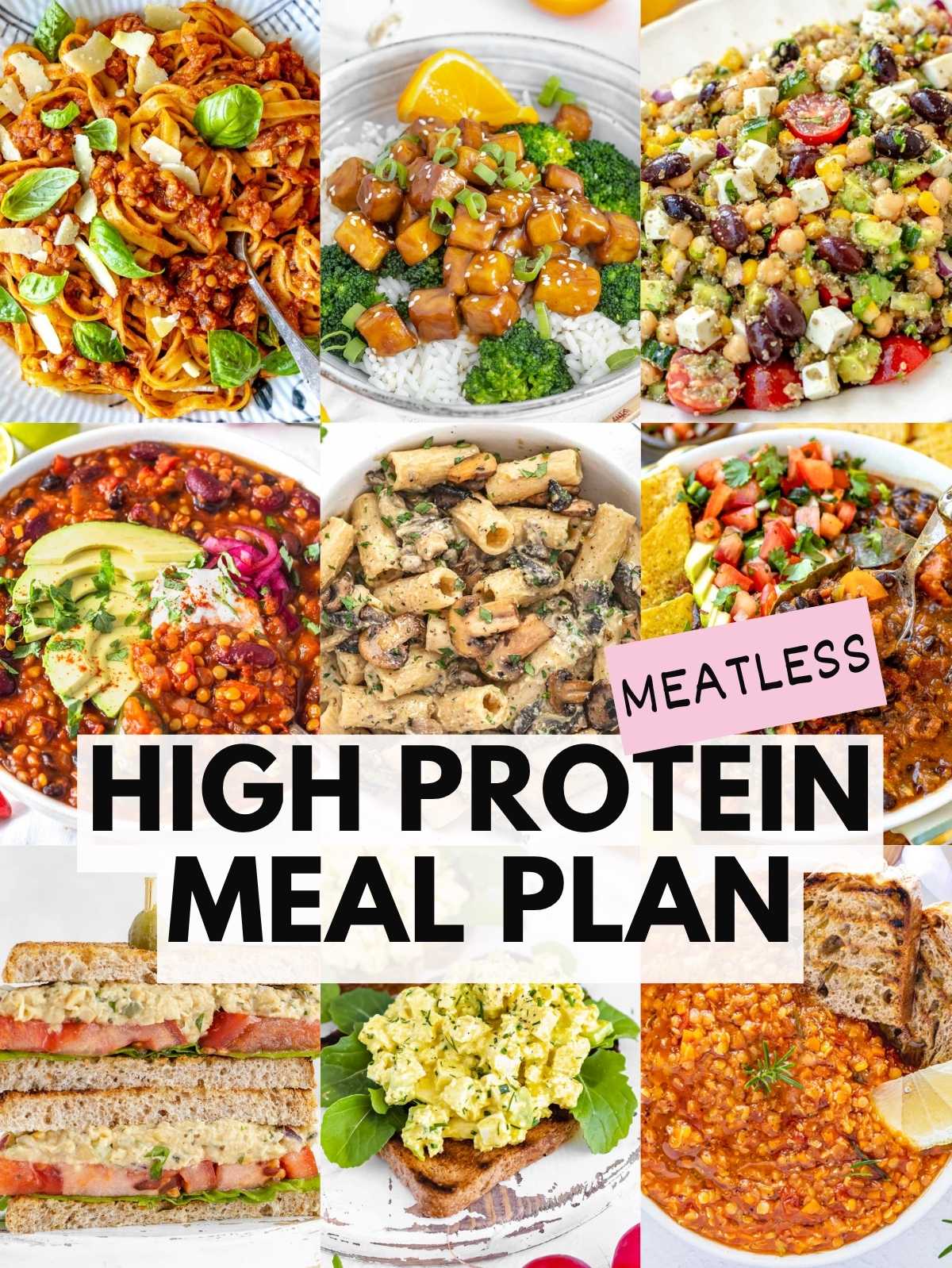 High Protein Meal Plan for The Week.