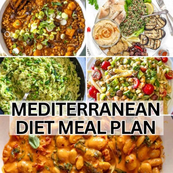 Mediterranean diet meal plan for the week.