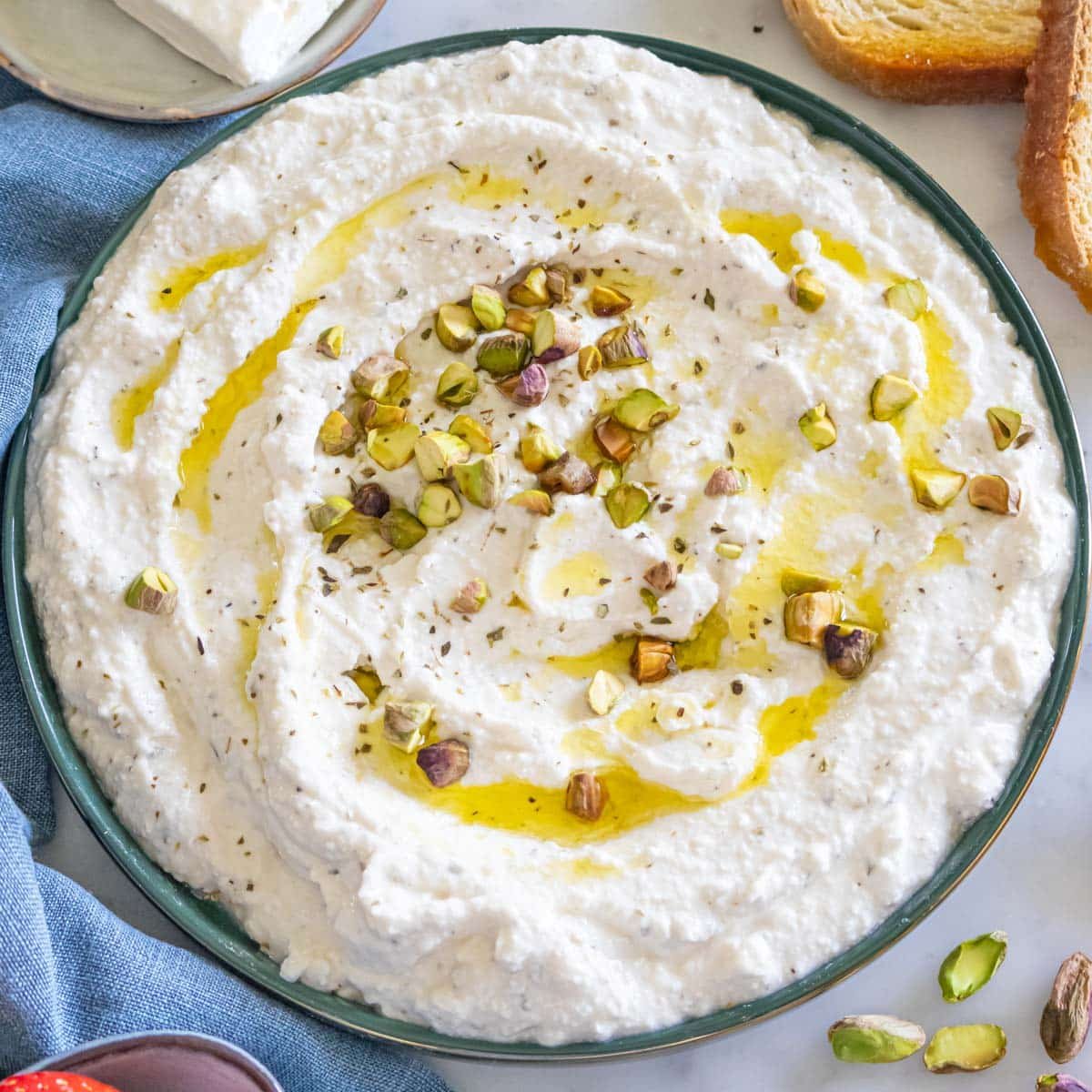 Whipped feta dip.