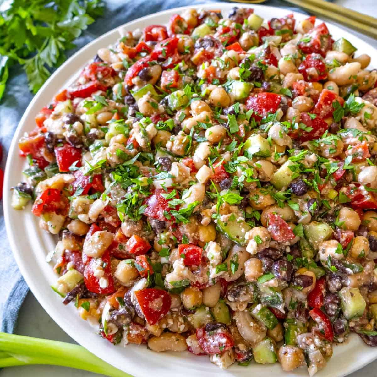 Mediterranean Dense Bean Salad-image
