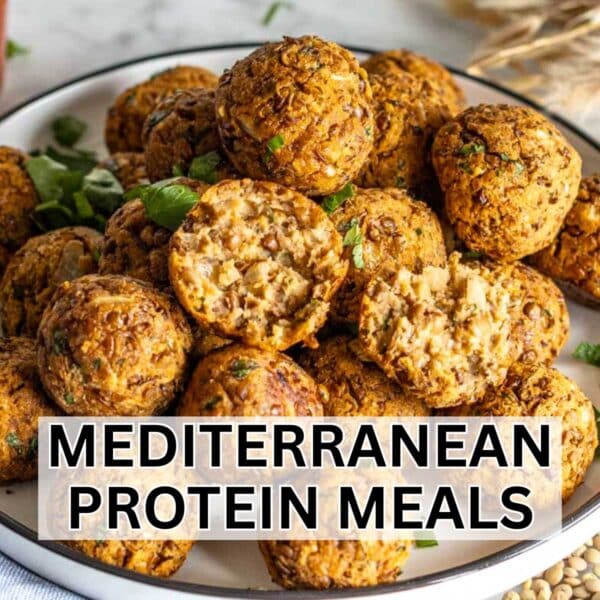 Mediterranean meal ideas with protein.