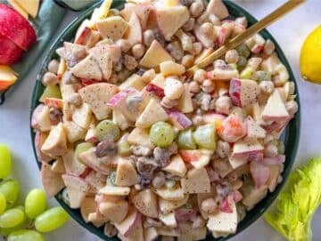 Step 4 Finished apple chickpea salad served cold as side dish or light lunch.