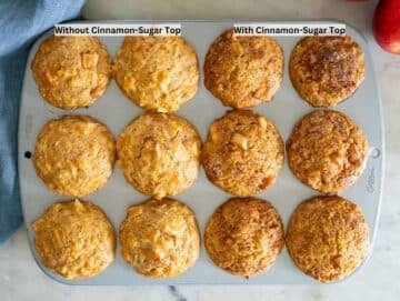 Step 5 Freshly baked muffins cooling in pan with golden tops.