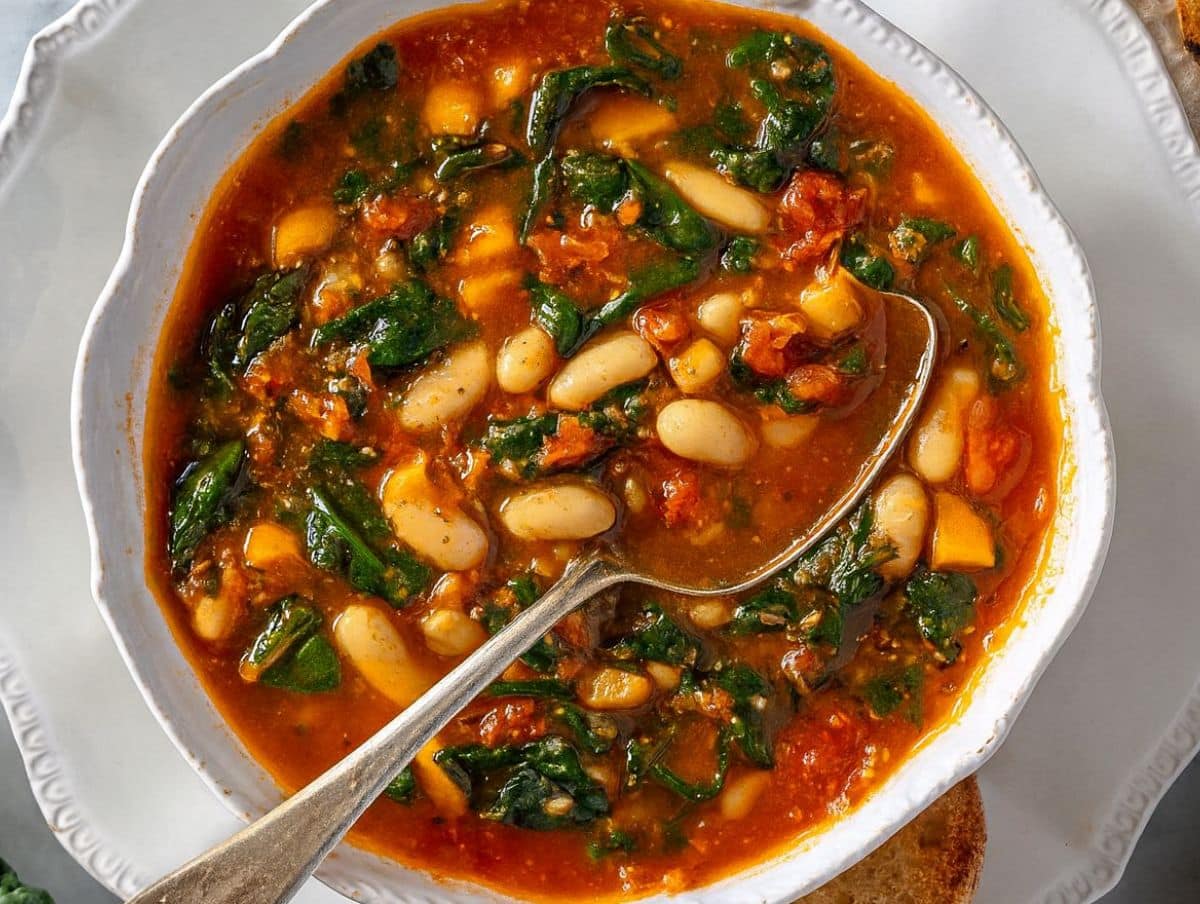 Healthy Mediterranean Kale Soup (Low-Cholesterol Meal)