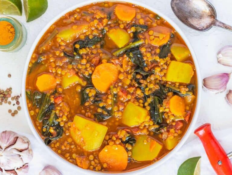 Step 3 Creamy turmeric lentil soup served warm and ready to eat.