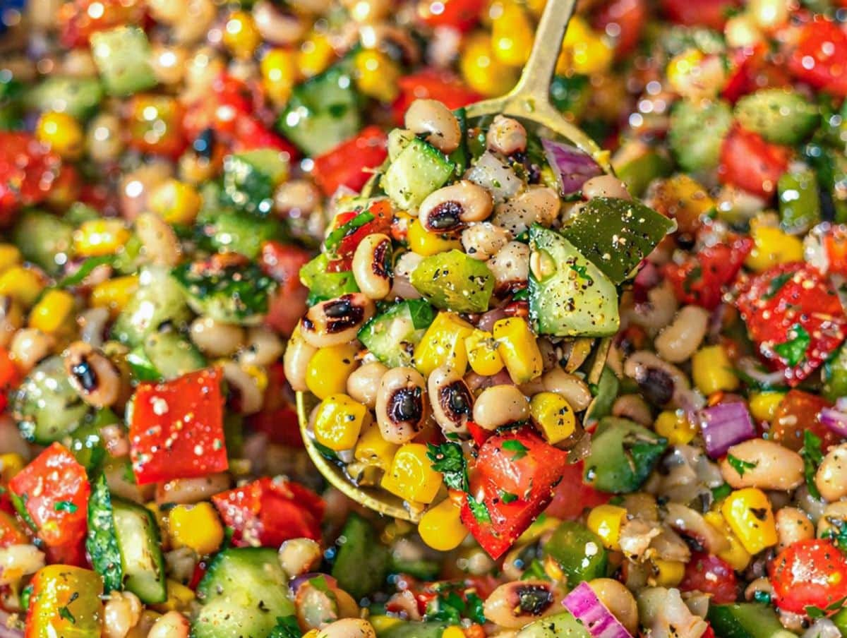 Lucky Black Eyed Pea Salad with Zesty Lemon Dressing - The Plant Based  School