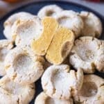 Feature image of soft Italian almond cookies made with almond flour and no oil.