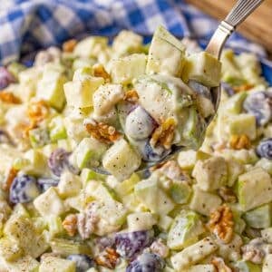 Fresh healthy Waldorf salad on a platter perfect for light meals.
