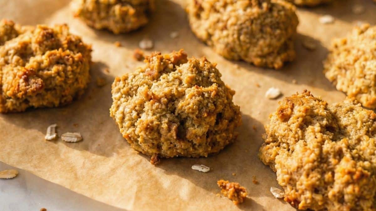Healthy banana cookies that are soft oil free and made with simple wholesome ingredients.