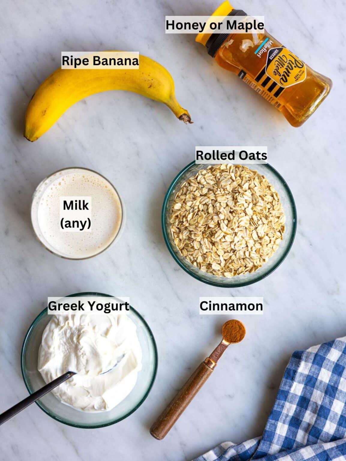 Banana Overnight Oats with Greek Yogurt - The Plant Based School