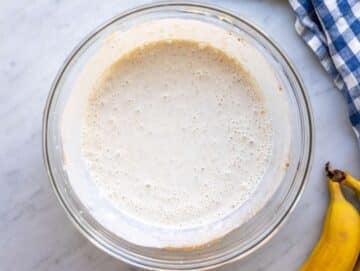 Step 2 Yogurt milk banana and cinnamon whisked together until creamy and blended.