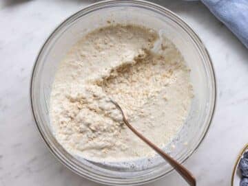 Step 3 Oats after resting overnight spooned to show creamy texture.