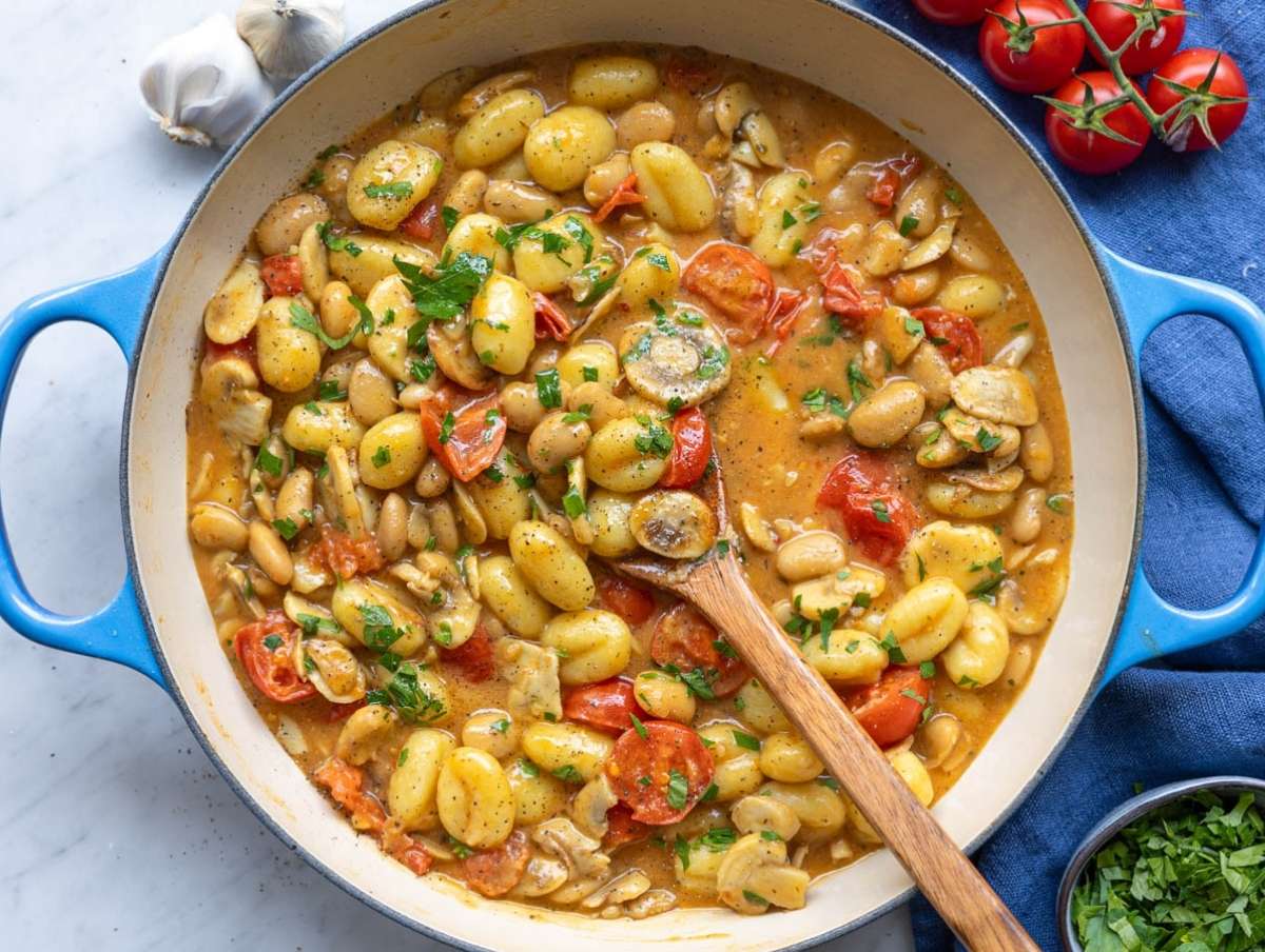 Step 4 Parmesan melting into the gnocchi off the heat, creating a creamy sauce without cream.