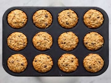 Step 5 Baked muffins cooling in pan after coming out of the oven.