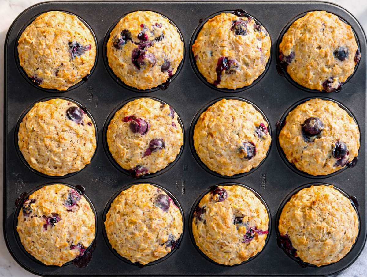 Step 6 Baked Muffins cooling in the pan.