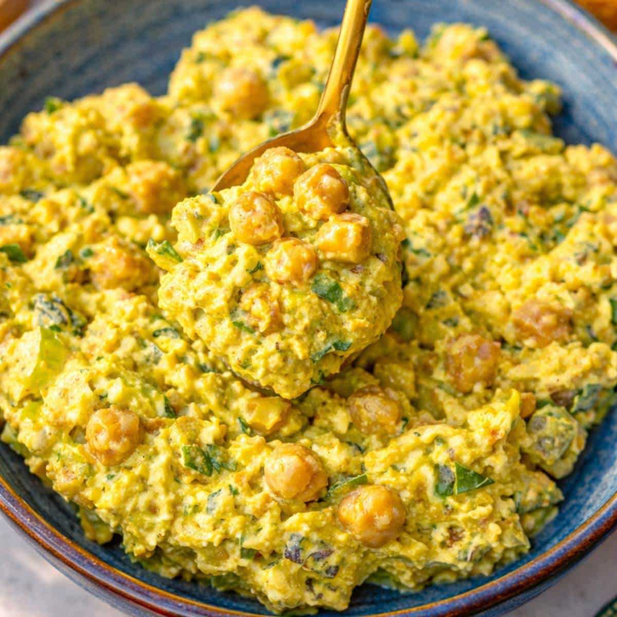 Curried Chickpea Salad with Greek Yogurt (Easy & Creamy)-image