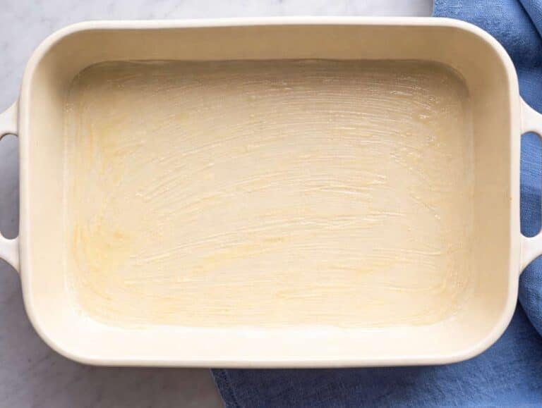 Step 1 Baking dish brushed with olive oil.