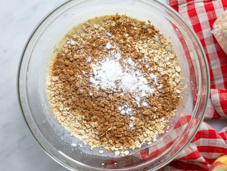 Step 3 Oats and cinnamon stirred into creamy mixture in large bowl.