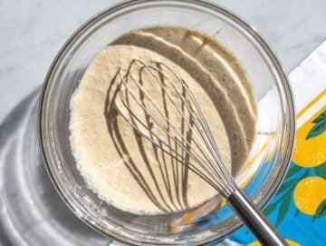 Step 3 Thick pancake batter with oat flour whisked smooth in mixing bowl.