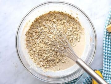 Step 3 Rolled oats stirred into mixture until fully coated and thick.