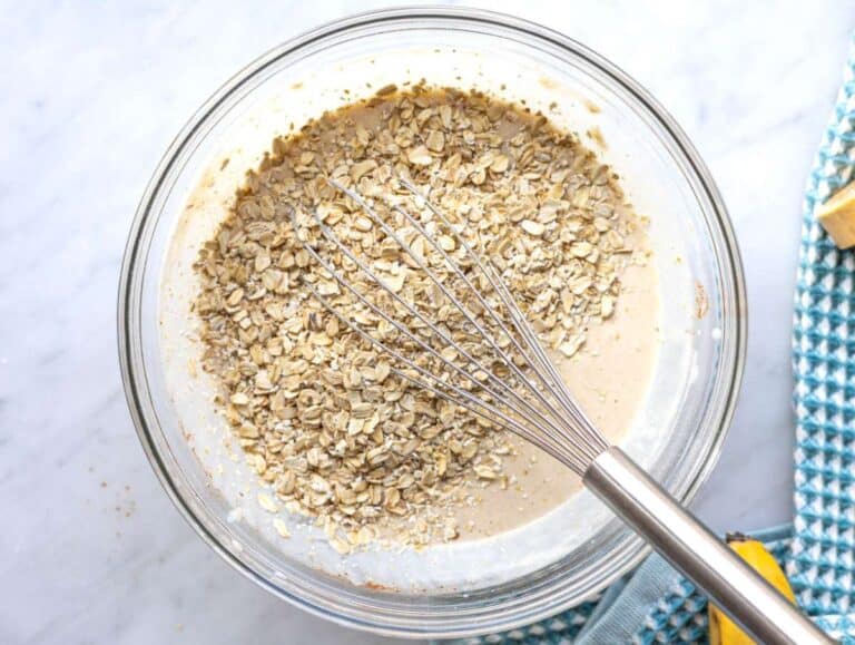 Step 3 Rolled oats stirred into mixture until fully coated and thick.