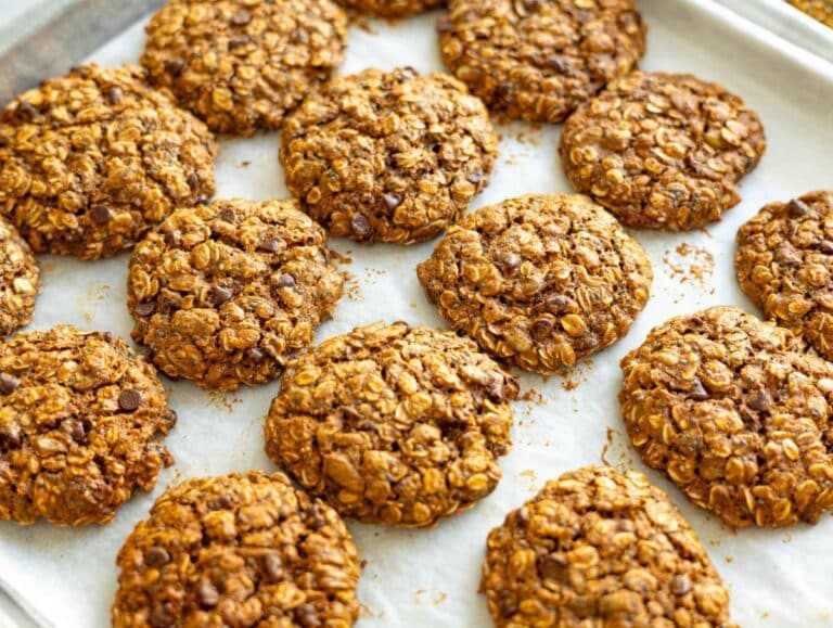 Step 4 Baked cookies on tray with lightly cracked tops.