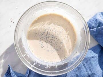 Step 2 Greek yogurt and chia seeds mixed into smooth creamy base.